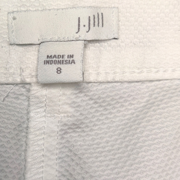 J Jill White Cotton Ankle Trouser Pants Size 8 - Picture 8 of 11